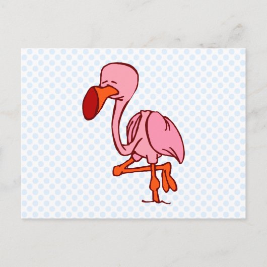 Floyd Flamingo Briefkaart (Voorkant)