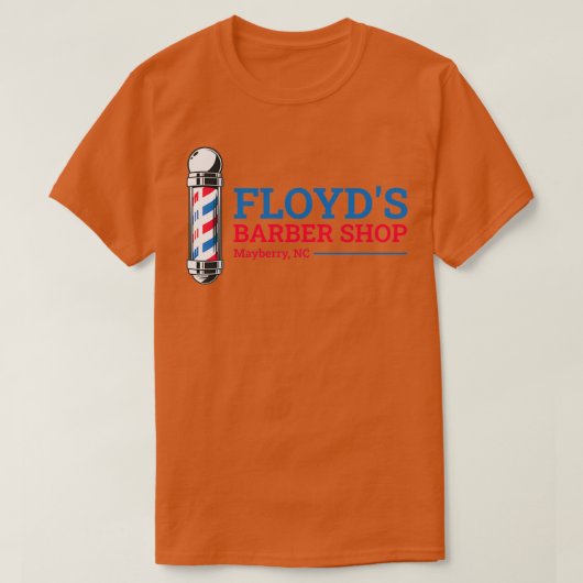 Floyds Barber Shop Mayberry North Carolina T-shirt (Design voorkant)