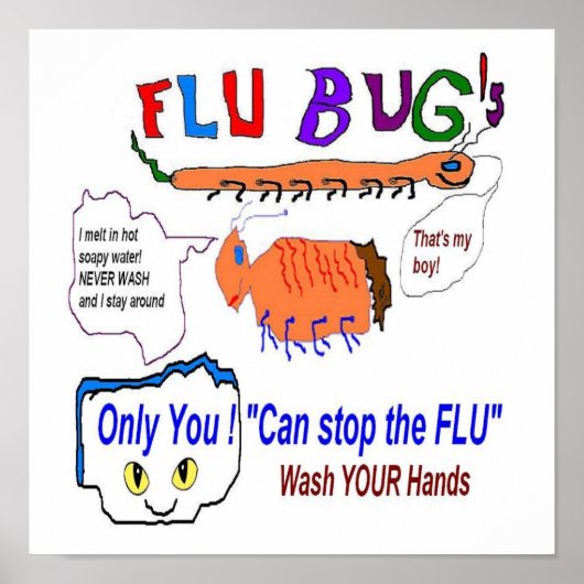 Flu Bugs en U Poster (Voorkant)