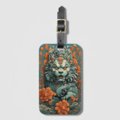 Flu Lion of Wisdom Bagagelabel (Voorkant (verticaal))