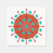 Flu Virus Paper Napkins Servetten (Voorkant)