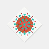 Flu Virus Paper Napkins Servetten (Hoek)
