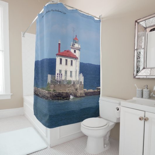 Fluchthaven Harbour West Breakwater Light Douchegordijn (In situ)