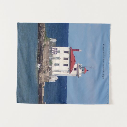 Fluchthaven Harbour West Breakwater Light tapestry Wandkleed (Voorkant (horizontaal))