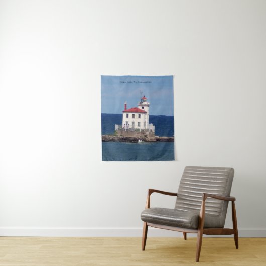 Fluchthaven Harbour West Breakwater Light tapestry Wandkleed (In situ)