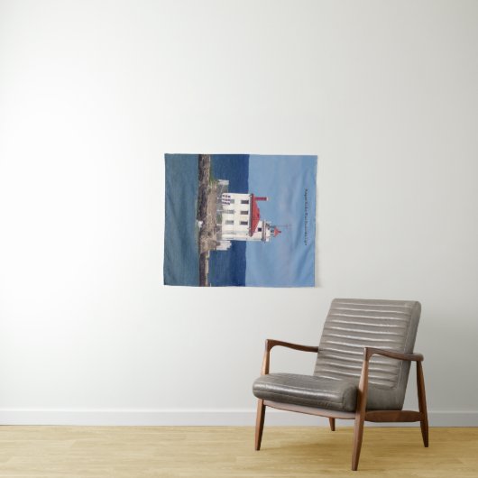 Fluchthaven Harbour West Breakwater Light tapestry Wandkleed (In Situ (horizontaal))