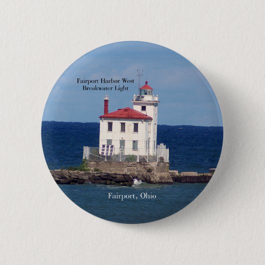 Fluchthaven Harbour West Breakwater Light-toets Ronde Button 5,7 Cm (Voorkant)