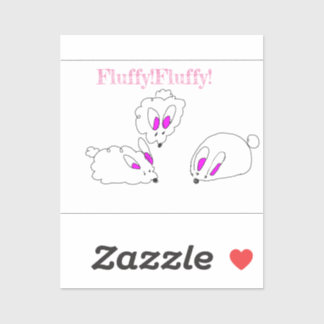 Fluddy rabbits sticker