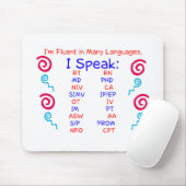 Fluent in afkortingen muismat (Met muis)