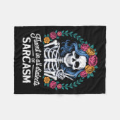 Fluent In All Dialects Of Sarcasm Funny Quote Adul Fleece Deken (Voorkant (Horizontaal))