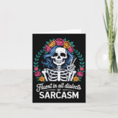 Fluent In All Dialects Of Sarcasm Funny Quote Adul Kaart (Voorkant)