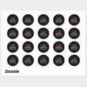 Fluent In All Dialects Of Sarcasm Retro Style  Ronde Sticker (Vel)