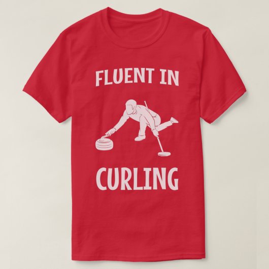 Fluent in Curling 3 T-shirt (Design voorkant)