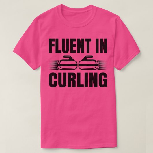 Fluent in Curling 5 T-shirt (Design voorkant)