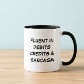 Fluent in Debits Funny Accounting Coffee Mug Mok