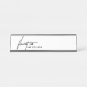 Fluent in Eye Rolling - Een Sarcastisch Bureau Naambordje (Voorkant)