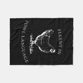Fluent In Fowl Language Funny Chicken Lovers Fathe Fleece Deken (Voorkant (Horizontaal))