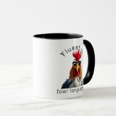 Fluent In Fowl Language Rooster Mug - Punny Gift Mok (Voorkant rechts)