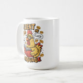 Fluent in Fowl Taal Kippen Gids Koffiemok (Voorkant links)