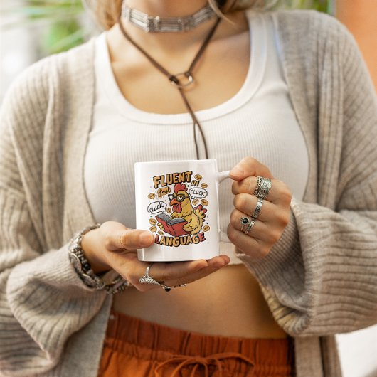 Fluent in Fowl Taal Kippen Gids Koffiemok