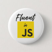 Fluent in Javascript Programming Language Ronde Button 5,7 Cm (Voorkant)