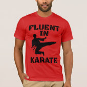Fluent in Karate Grappig Karate T-Shirt (Voorkant)