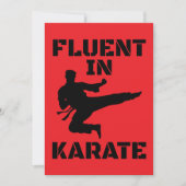 Fluent in Karate Grappig Karate T-Shirt Kaart (Voorkant)