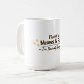 Fluent in Meows & Purrs Funny Cat Lover Gift Koffiemok (Voorkant links)