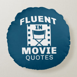 Fluent in Movie Quottes Rond Kussen