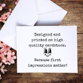 Fluent in slecht handschrift bedankkaart