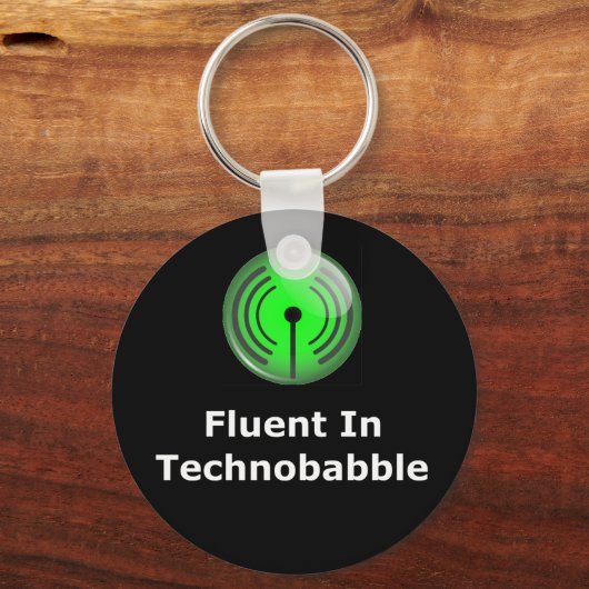 Fluent in Technobabble Sleutelhanger (Voorkant)