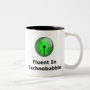 Fluent in Technobabble Tweekleurige Koffiemok
