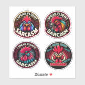 "Fluent Sarcasm" 4-Pack Sticker Bundle (Vel)