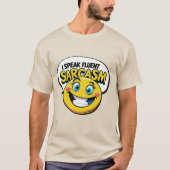 Fluent sarcasme emoticon t-shirt (Voorkant)