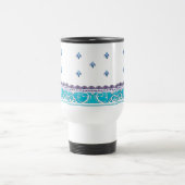 Fluer de Lis Blue Swirl-ontwerp Reisbeker (Center)