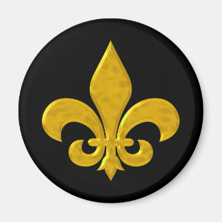 Fluer De Lis Hammered Gold Magneet