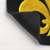 Fluer De Lis Hammered Gold Muismat (Hoek)