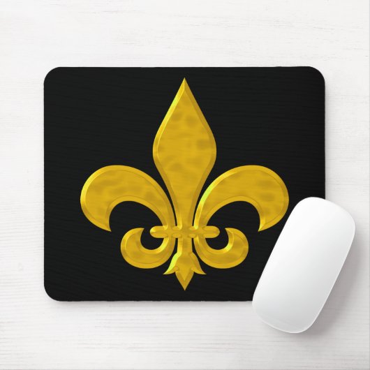 Fluer De Lis Hammered Gold Muismat (Met muis)