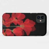 Fluers de Pavot Rouge sur Noir Case-Mate iPhone Case (Achterkant (horizontaal))
