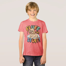 Fluff and Stuff Schattigee Goldendoodle Cartoon Tri-Blend Shirt