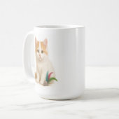 Fluff & Feather – Turks Van Kitten Koffiemok (Voorkant links)