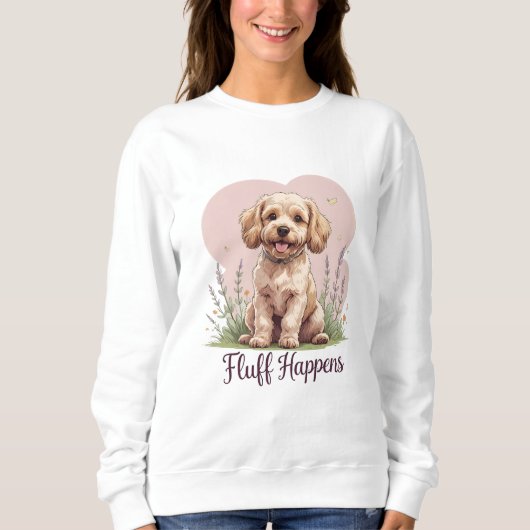 Fluff Happens | Cockapoo Design Trui (Voorkant)
