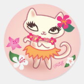 Fluff Hula Cat Sticker (Voorkant)