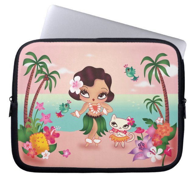 Fluff Hula Lulu-laptophoes Laptop Sleeve (Voorkant)