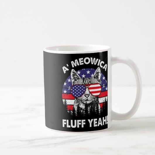 Fluff Ja Patriottisch Amerikaans 4 juli G Koffiemok (Rechts)