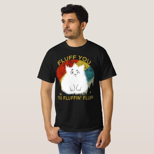 fluff, jij fluffin, kat t-shirt (Voorkant volledig)