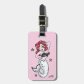 Fluff Mermaid Bagagelabel in Roze (Voorkant verticaal)