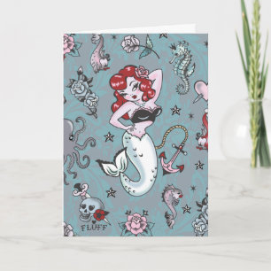 Fluff Molly Mermaid Card Kaart