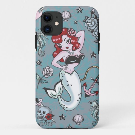 Fluff Molly Mermaid Iphone 5 hoesje (Achterkant)
