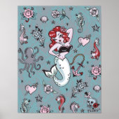 Fluff Molly Mermaid Poster (Voorkant)